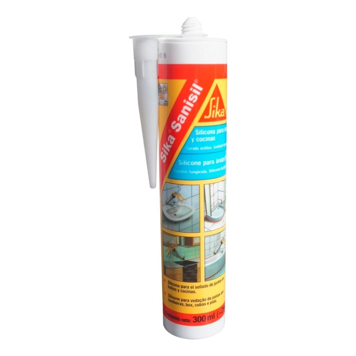 Sanisil Sellador De Silicona Acetica Para Juntas X 300ml Sika