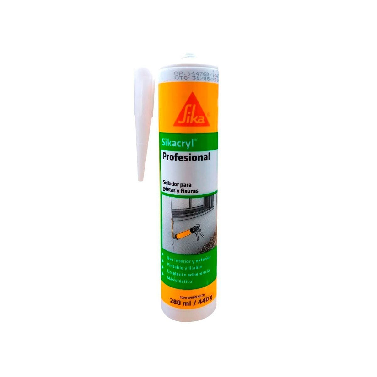 Sellador Sikacryl Profesional Grietas Cartucho X 280ml Sika