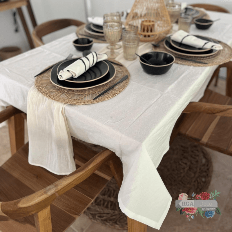 Mantel de Tusor Felisa – Rectangular 2.40×1.30cm