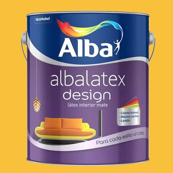 Albalatex Design Colores 4 Litros | Pintura Interior Mate - Amarillo Latino