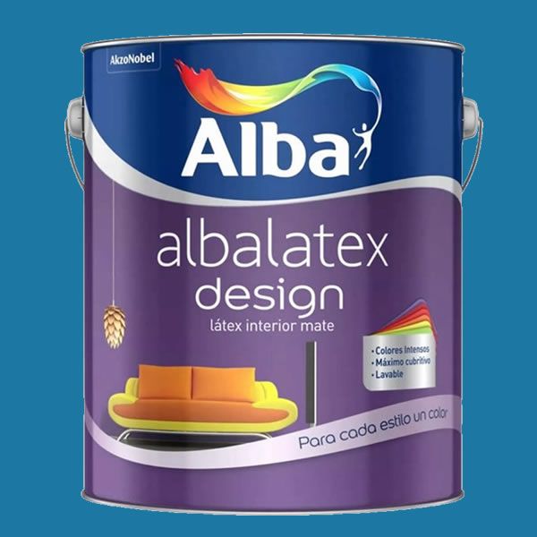 Albalatex Design Colores 4 Litros | Pintura Interior Mate - Azul Bahamas