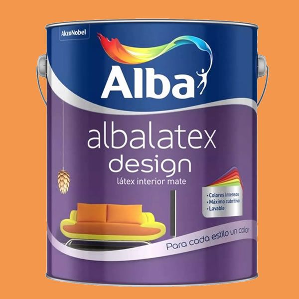 Albalatex Design Colores 4 Litros | Pintura Interior Mate - Dulce naranja