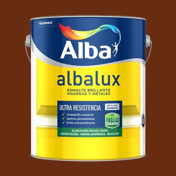 Esmalte al Agua Brillante Albalux Colores 4 Litros