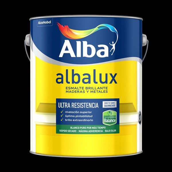 Esmalte al Agua Brillante Albalux Colores 4 Litros