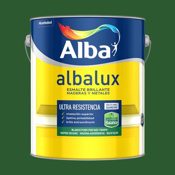 Esmalte al Agua Brillante Albalux Colores 4 Litros