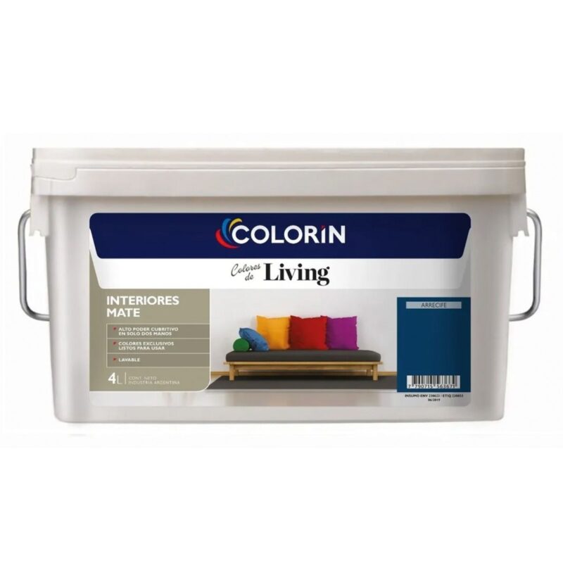 Colorin Living Pintura Latex Interior Colores 4 Lts - Arrecife