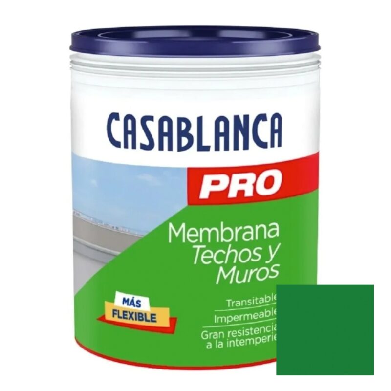 Casablanca Pro Membrana Techos Y Muros Impermeabilizante 4Kg - Verde