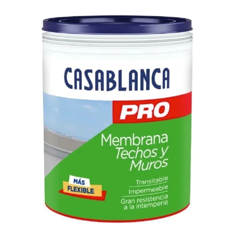 Casablanca Pro Membrana Techos Y Muros Impermeabilizante 4Kg - Blanco