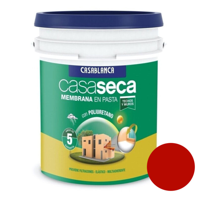 Casaseca Membrana En Pasta 20 Kg Con Poliuretano - Rojo