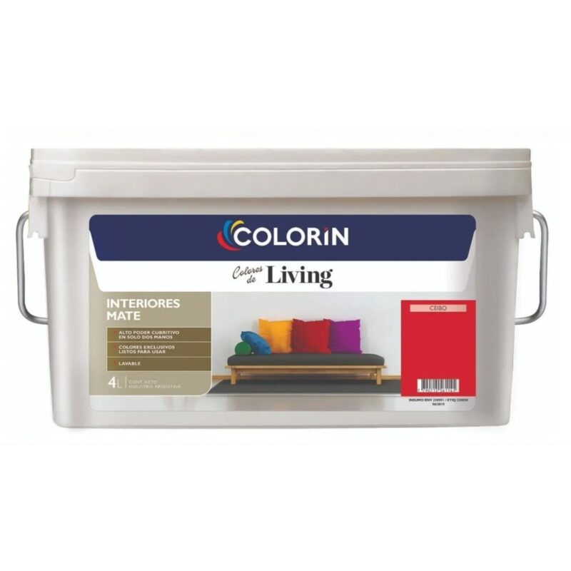 Colorin Living Pintura Latex Interior Colores 4 Lts - Ceibo
