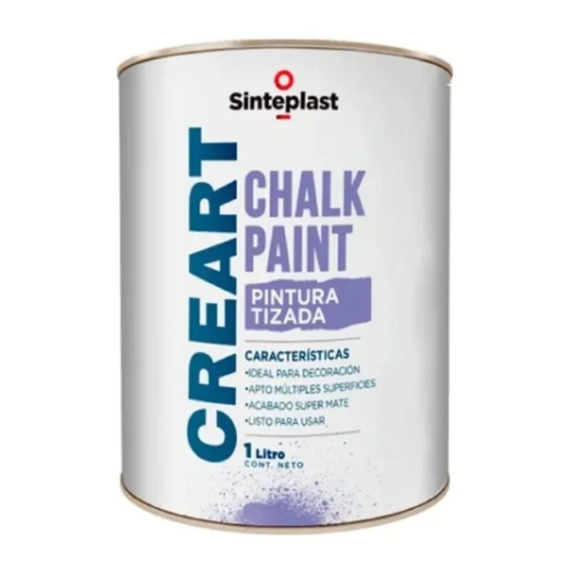 Creart Chalk Paint A La Tiza Pintura Tizada Sinteplast 1 Lt - Blanco Algodón
