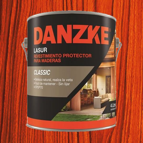 Danzke Lasur Impregnante Madera Satinado Int/ext 4 Lts Colores - Cedro