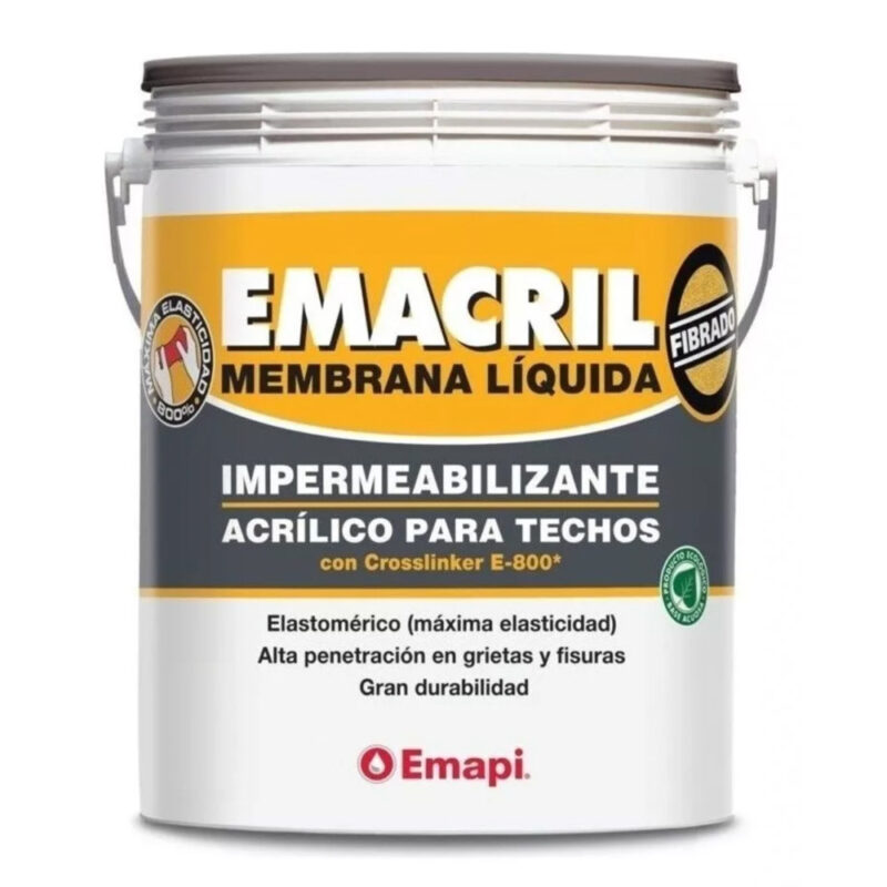 Membrana Liquida Impermeabilizante Acrilico Emacril 1 Kg - Blanco