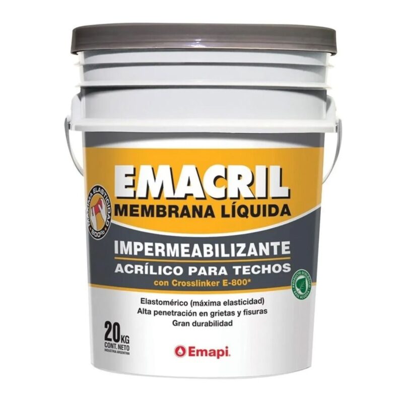 Membrana Liquida Impermeabilizante Acrilico Emacril 20 Kg - Blanco
