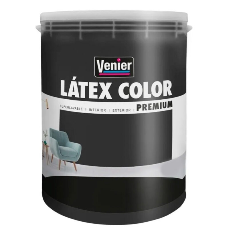 Pintura Látex Superlavable Venier Interior/exterior 25 Kg - Negro Elegante