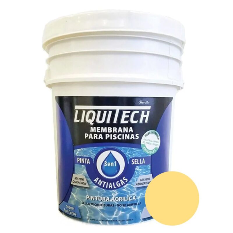 Pintura Pileta Liquitech 3en1 Pinta + Sella +antialga 10 Lts - Arena