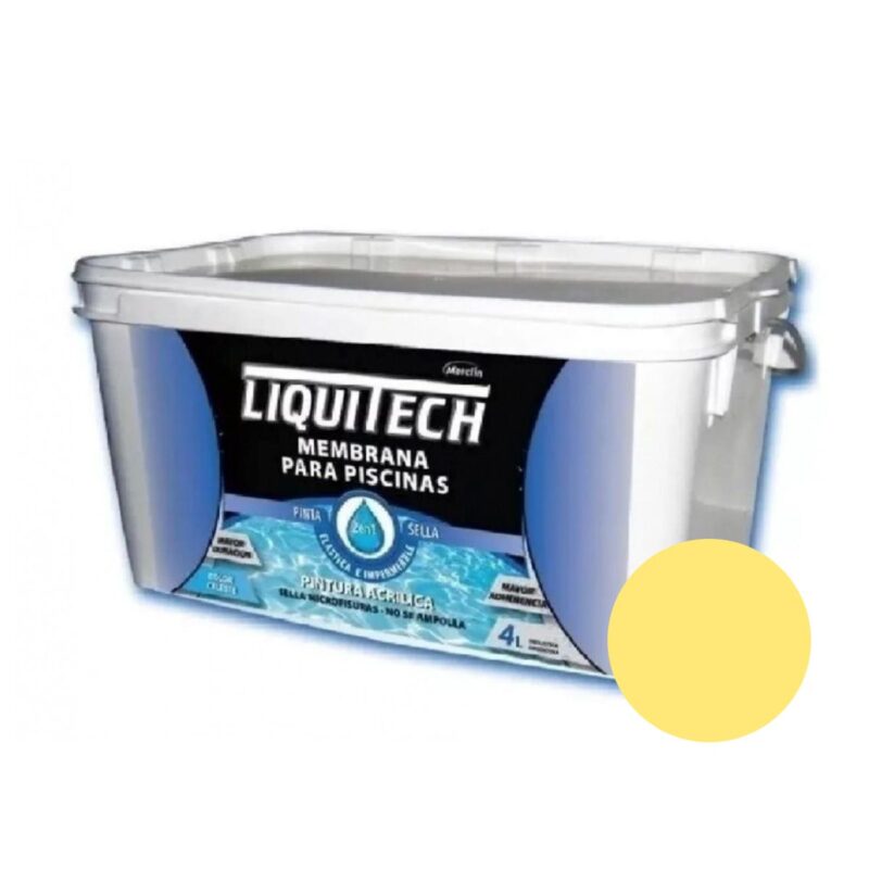 Pintura Pileta Liquitech 3en1 Pinta + Sella +antialga 4 Lts - Arena