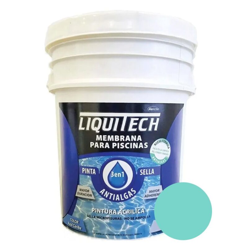 Pintura Pileta Liquitech 3en1 Pinta + Sella +antialga 10 Lts - Verde
