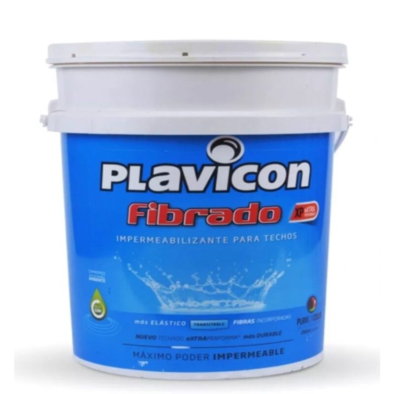 Plavicon Fibrado Impermeabilizante Para Techos 10 kg - Blanco