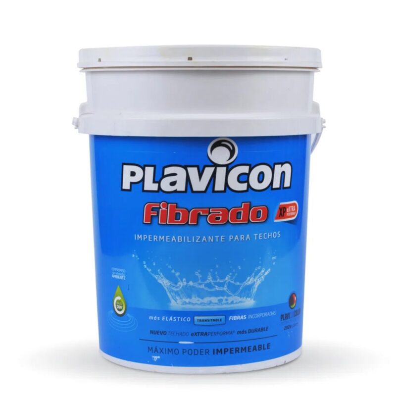 Plavicon Fibrado Impermeabilizante Para Techos 20kg - Blanco