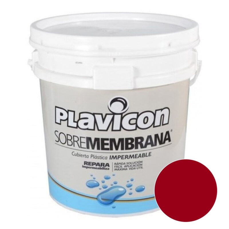 Plavicon Sobremembrana Impermeabilizante Para Techos 20k - Rojo