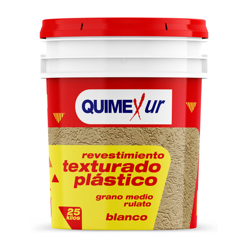 Revestimiento Texturado Plástico Grano Medio 25kg Quimexur - Blanco