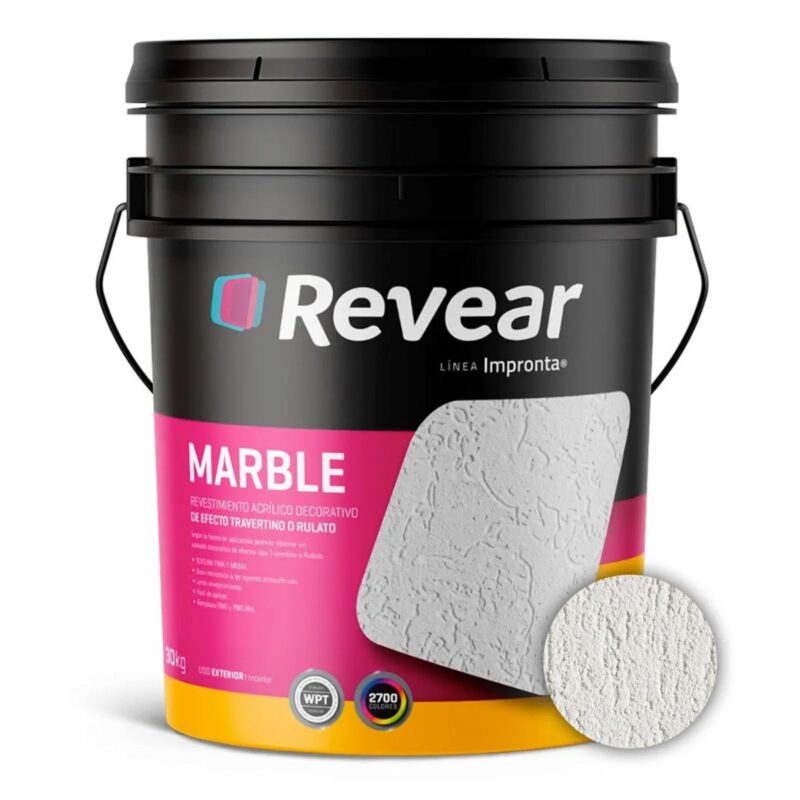 Revestimiento Texturado Revear Marble 25 kg Blanco, Fina