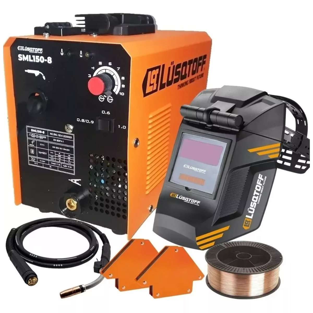 Soldadora Inverter Mig Alambre Flux Mascara Lusqtoff Sml150