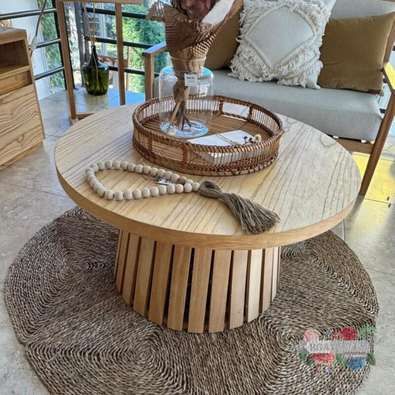Alfombra Circular Estrella 120 Cm Diseño De La Tela Seagras