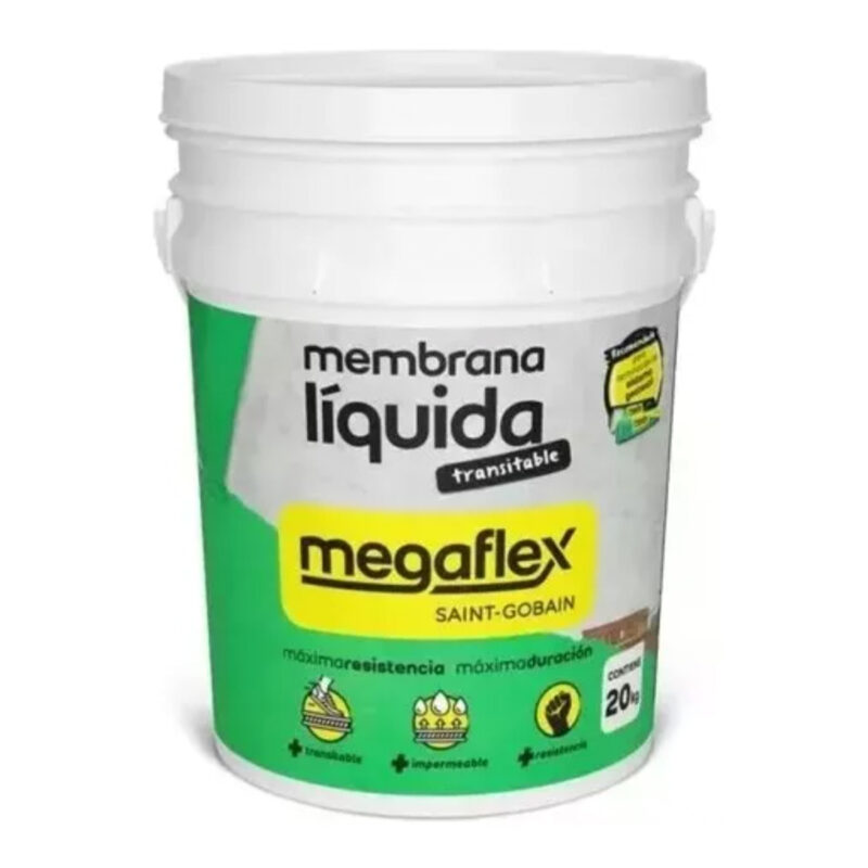 Membrana Liquida Techos Transitable Megaflex X 20kg Blanco