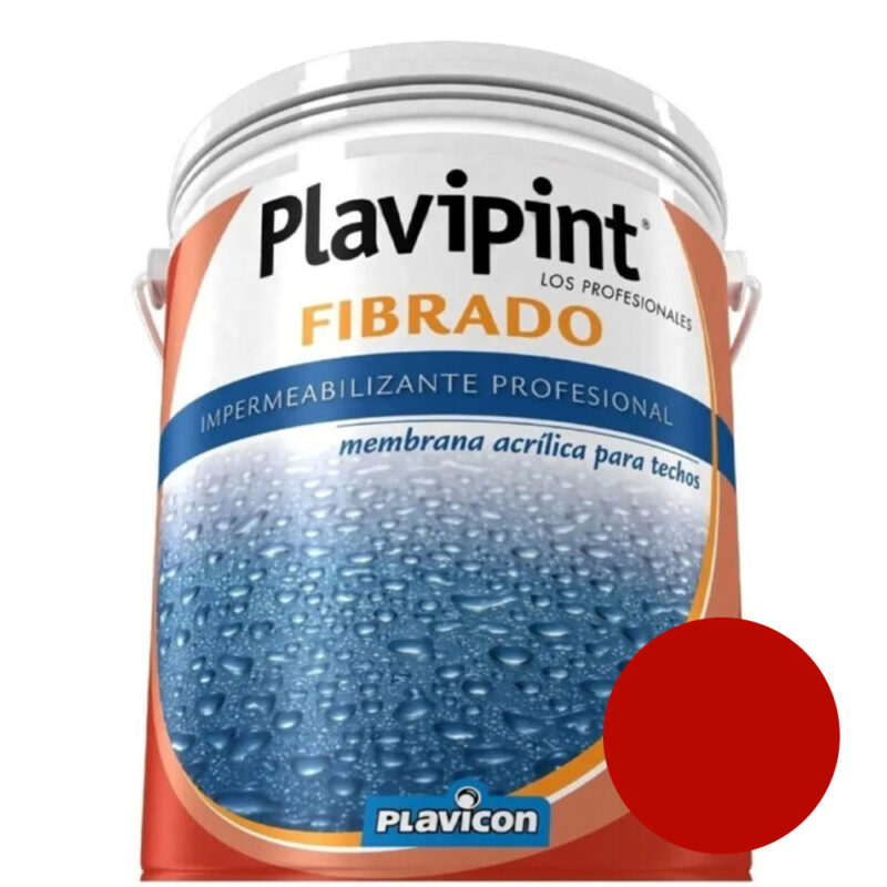 Plavipint Impermeabilizante Profesional Para Techos 20 Kg - Rojo