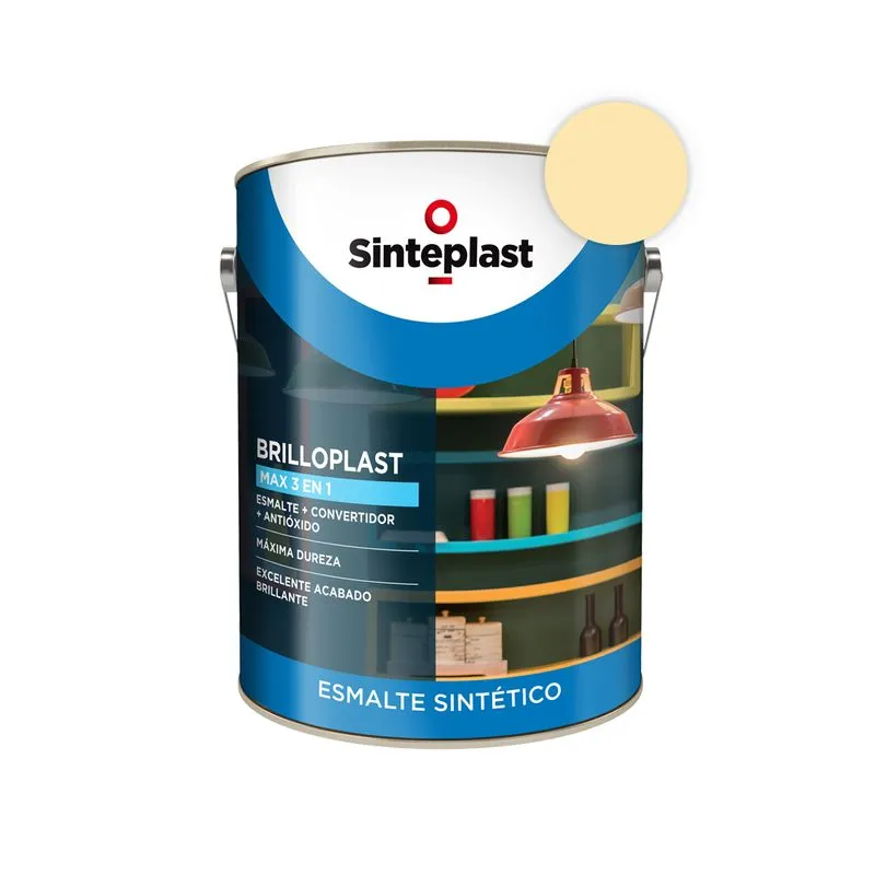 Brilloplast Crema 1/2 Litro Esmalte y Convertidor de Óxido Interior/Exterior Sinteplast